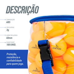 Bolinha de tênis de mesa treinamento Pista e Campo - saco com 100 und - branca