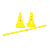 Kit 8 Cones de Agilidade Furados 23cm com 4 Hastes Velden