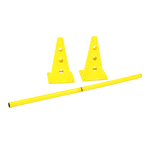 Kit 8 Cones de Agilidade Furados 23cm com 4 Hastes Velden