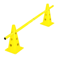 Kit 8 Cones de Agilidade Furados 23cm com 4 Hastes Velden