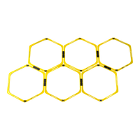 Arco plano Barreira Hexagonal - cnj 6 pcs