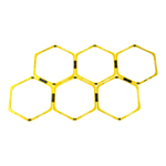 Arco plano Barreira Hexagonal - cnj 6 pcs
