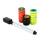 Prancheta tática magnética com caneta para treinamento de voleibol Pista e Campo - Modelo pasta preta