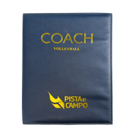 Prancheta tática magnética com caneta para treinamento de volei Pista e Campo - Modelo pasta azul