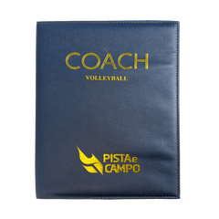 Prancheta tática magnética com caneta para treinamento de volei Pista e Campo - Modelo pasta azul