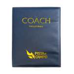 Prancheta tática magnética com caneta para treinamento de volei Pista e Campo - Modelo pasta azul