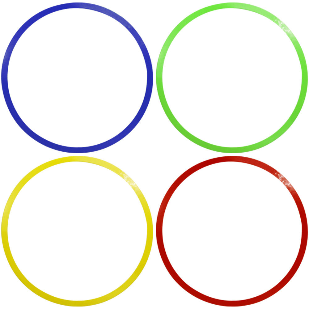 Arcos planos de agilidade 45cm Pista e Campo - cnj com 12 und - quatro cores