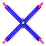 Jogo com seis argolas de plástico e alvo com pontuação