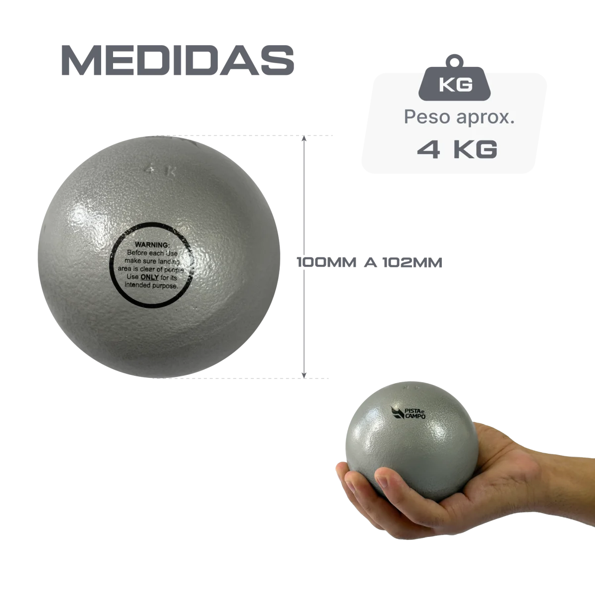 Peso de ferro 4kg Pista e Campo