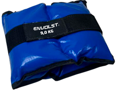 Tornozeleira caneleira em vinilona azul profissional 9kg Envolst - par