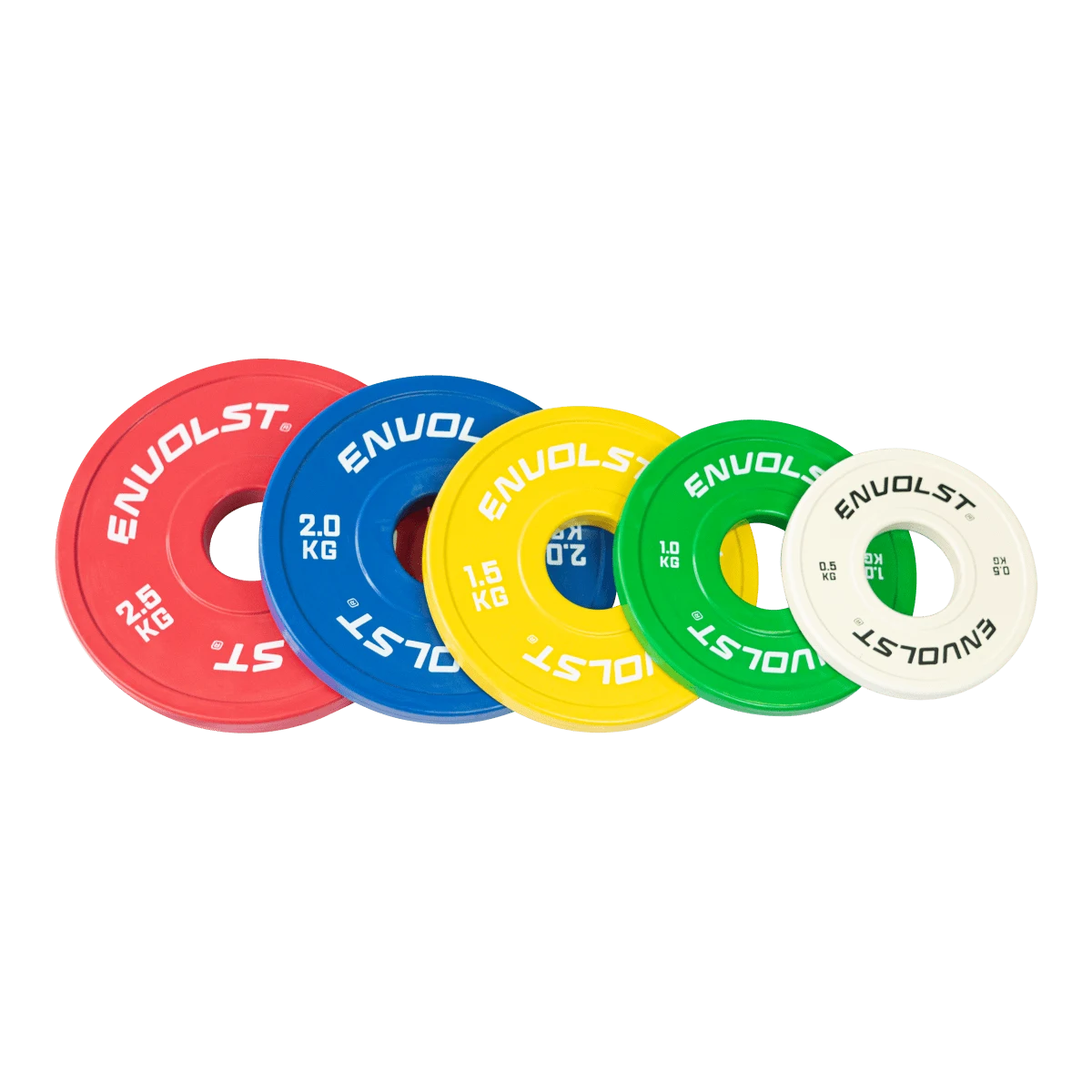 KIT Anilhas Olímpicas Fracionadas em Borracha Competição Envolst - 15Kg