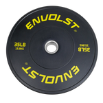 Anilha Olímpica Bumper para Crossfit e LPO 35Lb Envolst