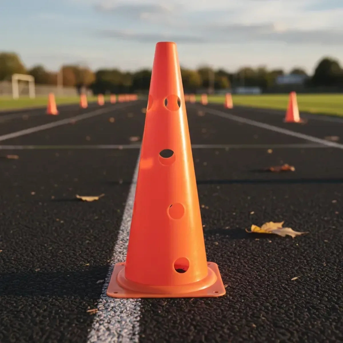 Cone plástico de agilidade furado 50cm Velden - Amarelo