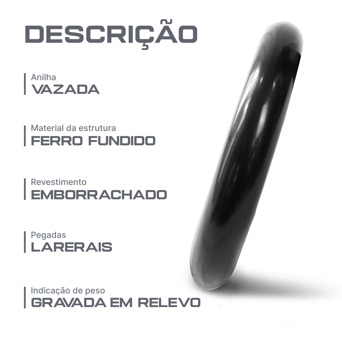 Anilha vazada revestida 20kg Pista e Campo
