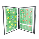 Prancheta tática magnética com caneta para treinamento de futebol Pista e Campo - Modelo pasta preta