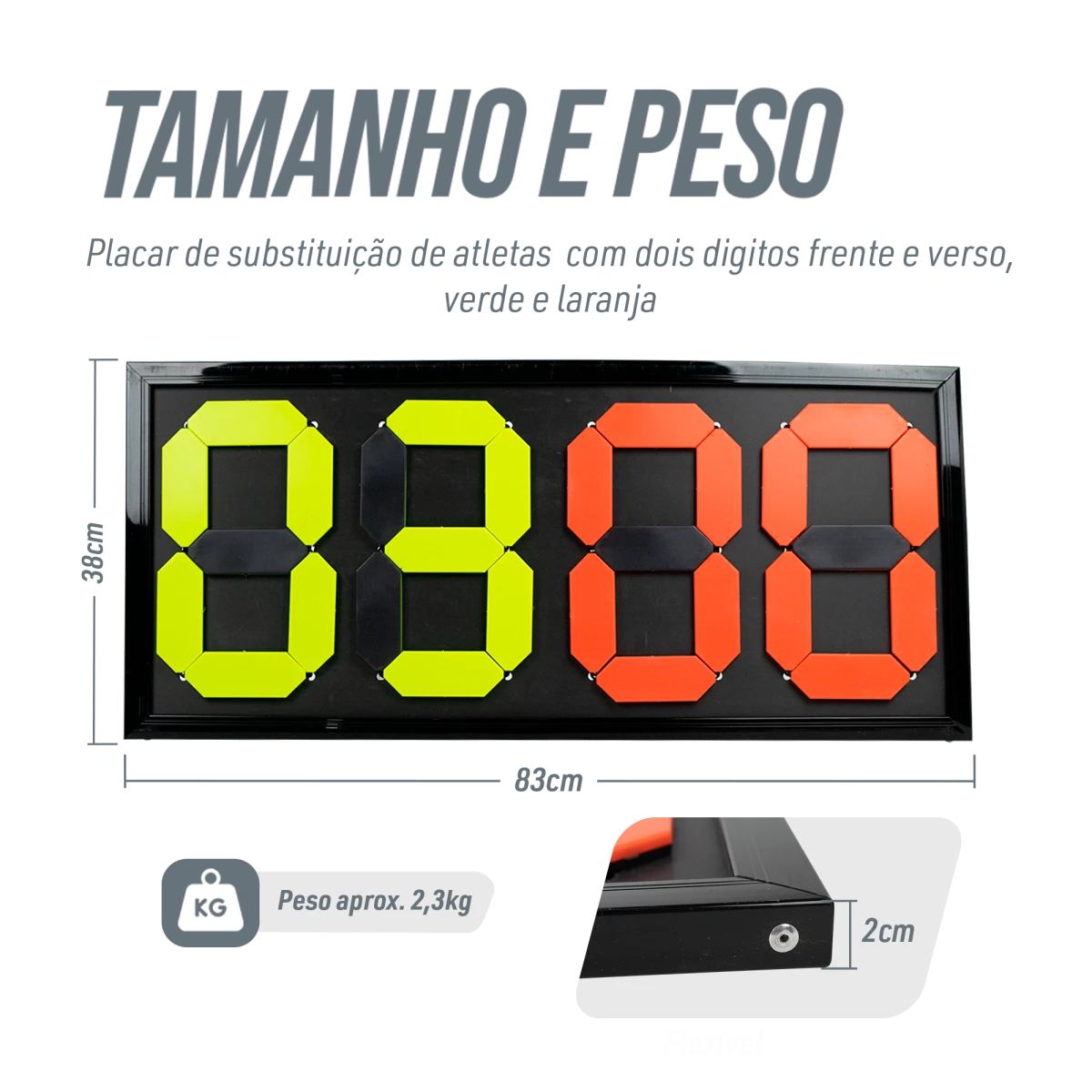 Placar de substituição dupla face 4 dígitos Velden