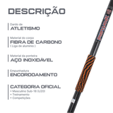 Dardo de Atletismo 800g Sportland Carbon Sênior WA-IAAF