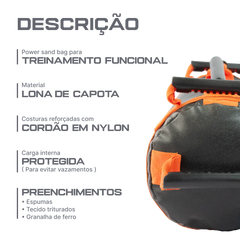 Power sand bag para treinamento funcional 15kg Envolst