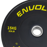 Anilha Olímpica Bumper para Crossfit e LPO 15Kg Envolst