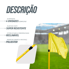 Bandeirola de escanteio oficial de futebol de campo reclinável Velden - cnj com 4 und Cor das bandeiras:Vermelho