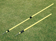 Baliza (slalom) com estaca ponteira reclinável e ajustável de aço Pista e Campo - cnj com 12 und (com bolsa)