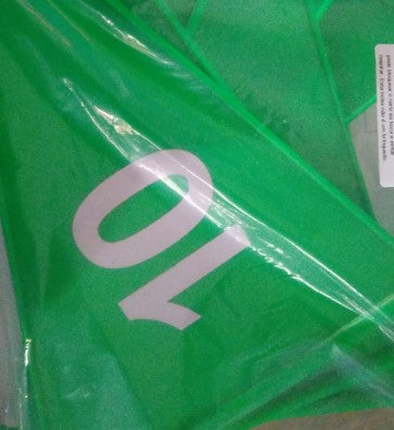 Bandeirolas numeradas plásticas multiuso Pista e Campo - cnj com 10 und (1-10)