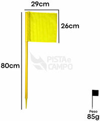 Bandeirolas plásticas multiuso alta Pista e Campo - cnj com 5 und (1-5)