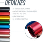 Bastão de revezamento de alumínio WA-IAAF premium Pista e Campo - cnj com 8 und (com maleta)