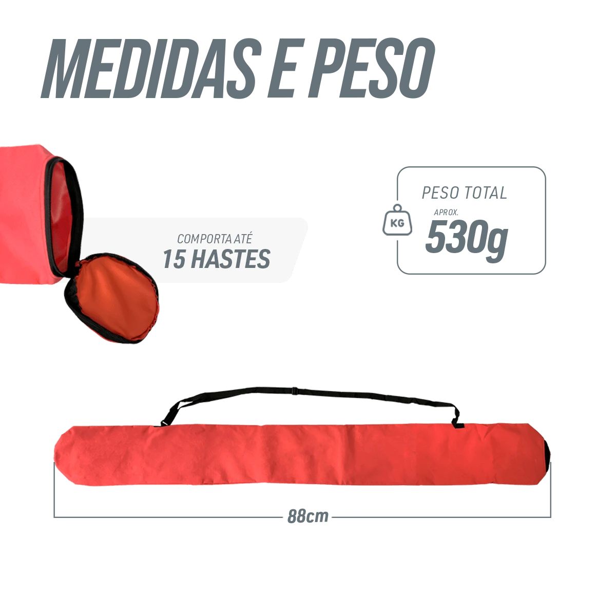 Bolsa para transporte de balizas (até 15 und) de 1,80m Velden