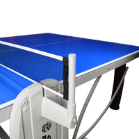 Mesa de tenis de mesa de aco e fibra ACP outdoor azul com rede S8022