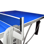 Mesa de tenis de mesa de aco e fibra ACP outdoor azul com rede S8022
