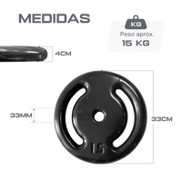 Anilha vazada revestida 15kg Pista e Campo