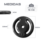 Anilha vazada revestida 15kg Pista e Campo