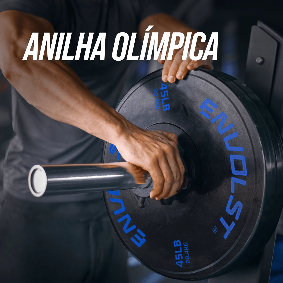 Kit 230Lb Anilhas Olímpicas Bumper Padrão IWF em Libras Envolst