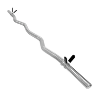 Barra de Musculação W 1,20m Maciça 28mm e Presilhas Envolst