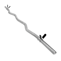 Barra de Musculação W 1,20m Maciça 28mm e Presilhas Envolst