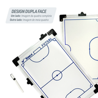 Quadro tático para treinamento esportivo futsal 45x30cm Vinex