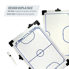 Quadro tático para treinamento esportivo futsal 45x30cm Vinex