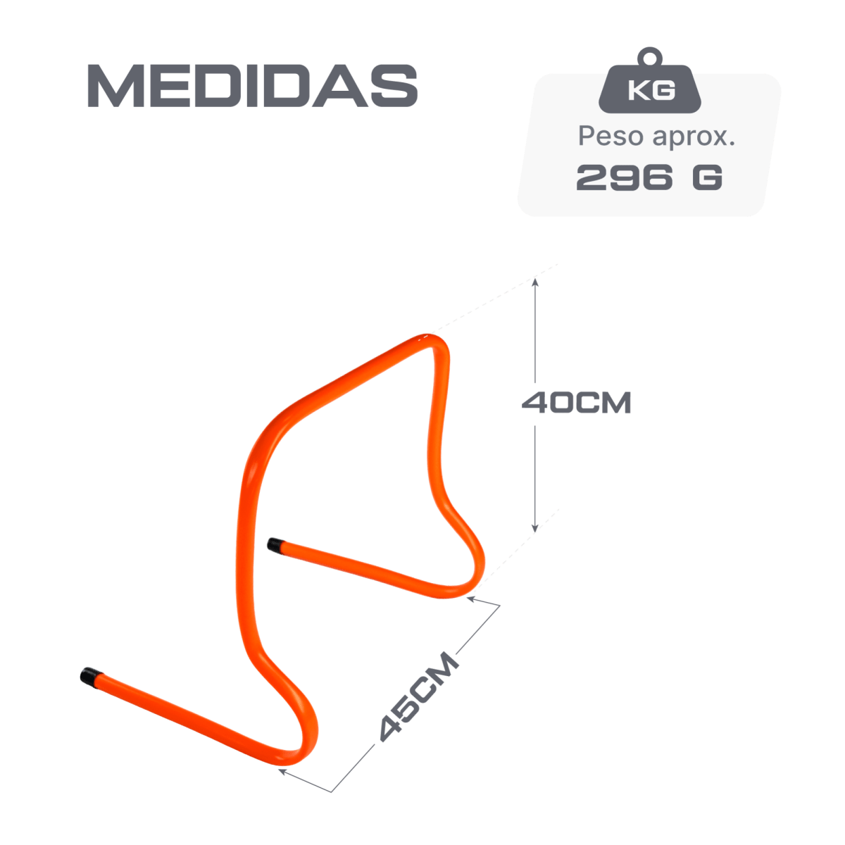 Barreirinha de agilidade em plástico ABS 40cm de altura Velden