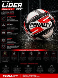 Bola de futebol society Penalty Líder