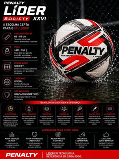 Bola de futebol society Penalty Líder