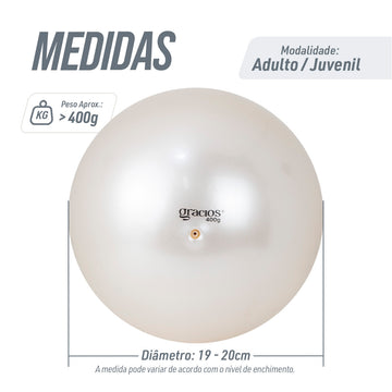 Bola de ginástica rítmica Gracios Lisa 400g