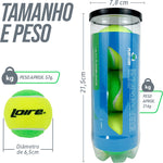 Bolas de Tênis de Campo Estágio 1 Verde 3 unidades Loire