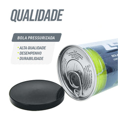 Bola de Tênis Padrão Adulto Amarela Tubo 3un Loire