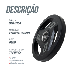 Anilha Olímpica com Anel de Metal 5Kg Envolst