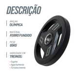 Anilha Olímpica com Anel de Metal 5Kg Envolst