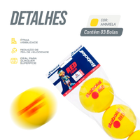 Bolinha bola de tênis de campo de espuma iniciantes Babolat Red Foam - pacote com 3 und