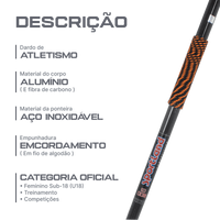 Dardo de atletismo de fibra de carbono 500g WA-IAAF Sportland