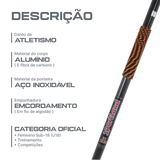 Dardo de atletismo de fibra de carbono 500g WA-IAAF Sportland