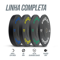 Anilha Olímpica Bumper para Crossfit e LPO 10Lb Envolst